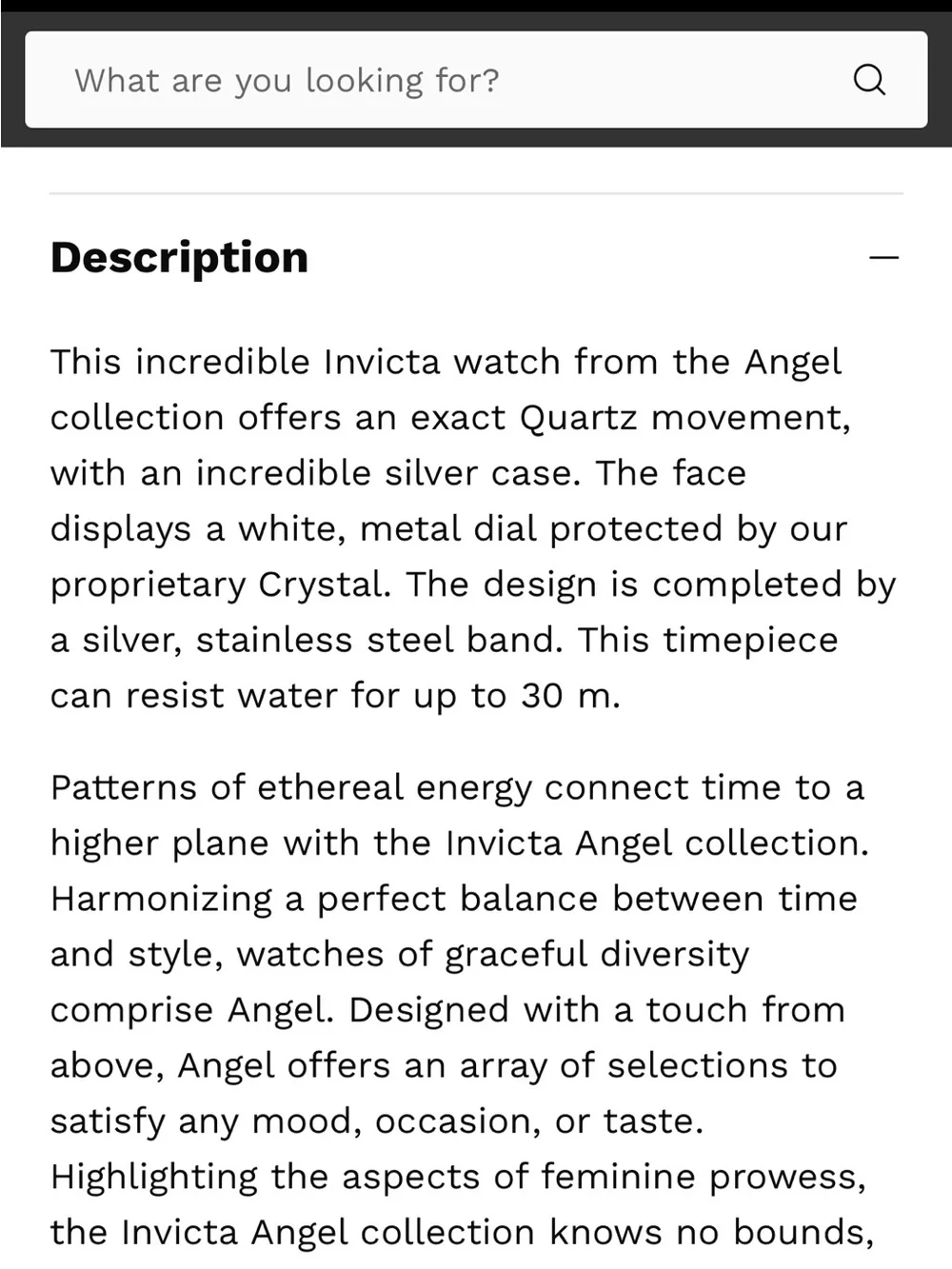 Invicta Silver Women's Angel Glintia Watch